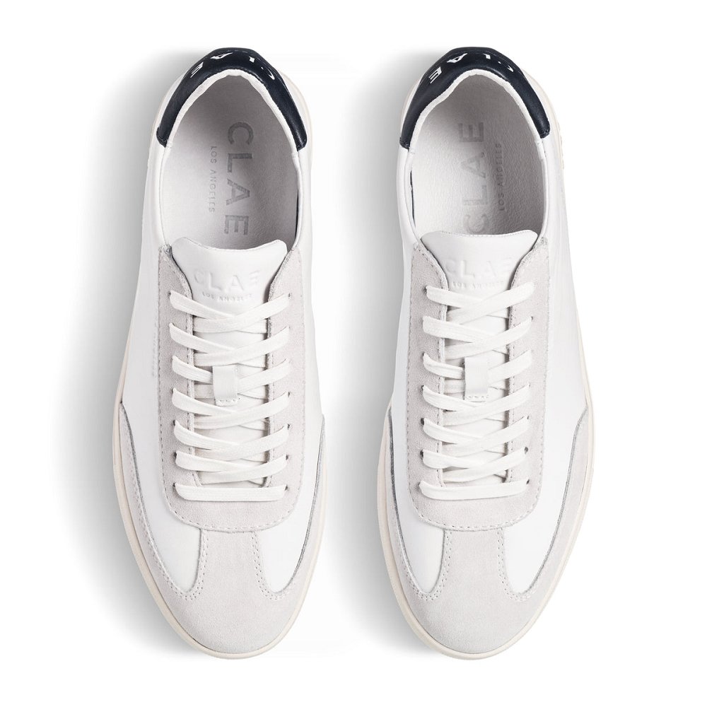 CLAE DEANE Shoes Womens USA017-I93 In White Leather Navy